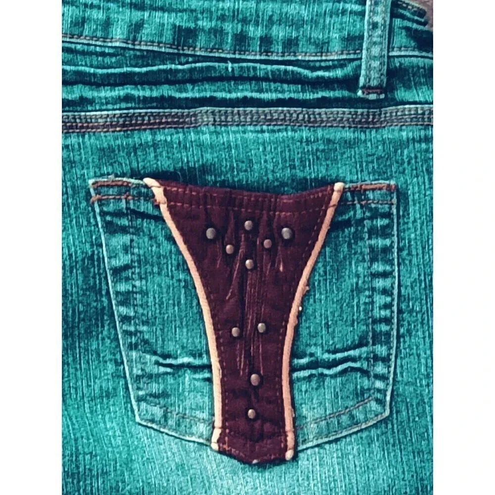 Apollo Jeans Women's Size 9/10  Studded Straight Leg Y2K 90s Embellished Pockets